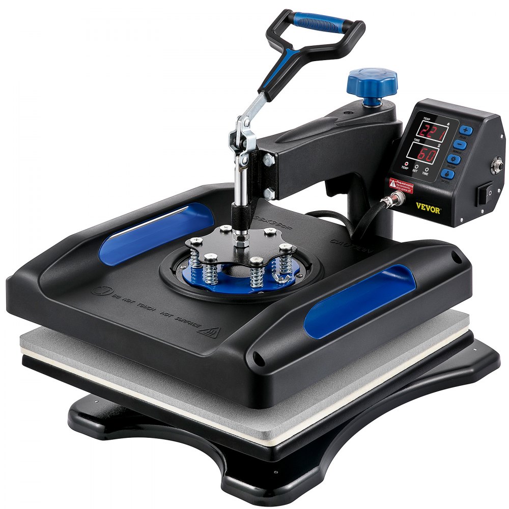 VEVOR Digital Heat Press 15"x15" Mașină de transfer prin sublimare pentru tricouri Swing Away