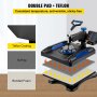 VEVOR Digital Heat Press 15"x15" Mașină de transfer prin sublimare pentru tricouri Swing Away