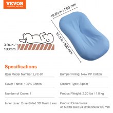 VEVOR Baby Lounger Baby Nest Sleeper pour nouveau-né 100 % coton doux pour bébé