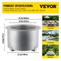 VEVOR Smokeless Fire Pit, Large 21.5 inch Diameter Wood Burning Fire Pit, Stainless Steel Stove Bonfire, Outdoor Stove Bonfire Fire Pit, Portable Smokeless Fire Bowl for Picnic Camping Backyard Silver
