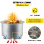 VEVOR Smokeless Fire Pit, 21.5 inch Outer Diameter / 15.6 Inner Diameter Stove Bonfire, Stainless Steel Smokeless Fire Bowl, Portable Wood Burning Fire Pit for Picnic Camping Parties