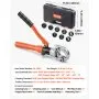 VEVOR Copper Pipe Crimping Tool, Hydraulic Driven Press Tool with 1/2" 3/4" 1" Jaws for VUS Type Copper Tube & 3/8", 1/2", 5/8", 3/4", 1" Jaws for ASTM F1807 PEX Pipe Copper Ring - with Carrying Case
