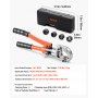 VEVOR Hydraulic Pipe Crimping Tool, PEX & Aluminum-Plastic Tube Fittings Crimper with U16 U20 U25 U32 Jaws & Carrying Case, Press Crimper Tool Kit for Plumbing Repairs & Installations