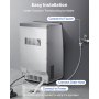 VEVOR Commercial Ice Maker Machine, 36 kg/24h with 6 kg Storage Capacity, Countertop/Freestanding/Under Counter, Stainless Steel Ice Maker with LED Display & Self-Cleaning, for Home Bar Restaurant