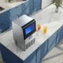 VEVOR Commercial Ice Maker Machine, 90 lbs/24h with 13 lbs Storage Capacity, Countertop/Freestanding/Under Counter, Stainless Steel Ice Maker with LED Display & Self-Cleaning, for Home Bar Restaurant