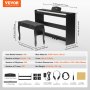 VEVOR 88 Key Fully Weighted Digital Piano Dual Keyboard Cabinet Bracket Bench