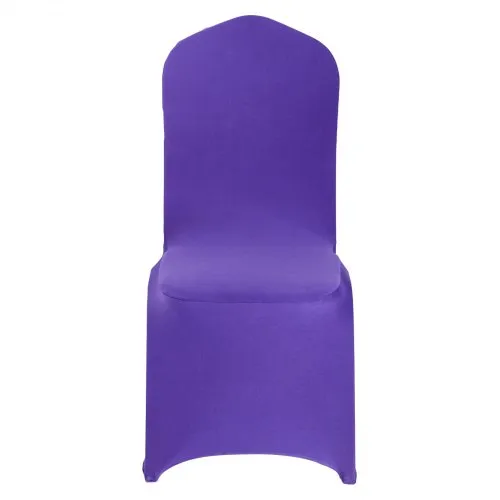 VEVOR 50 Pcs Purple Chair Covers, Polyester Spandex Chair Cover