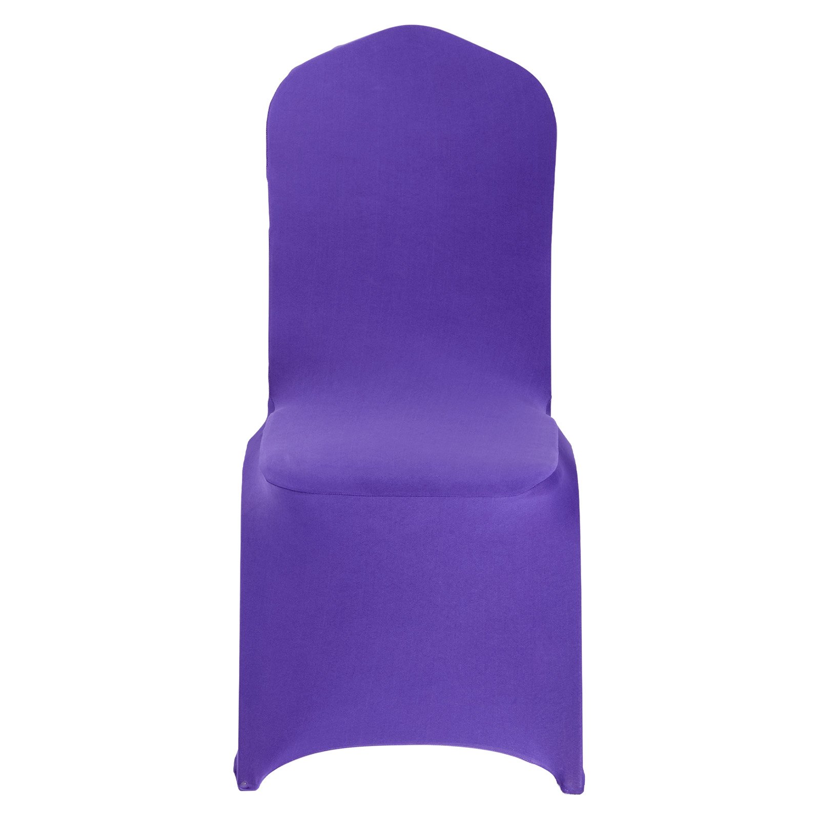 VEVOR 50 Pcs Purple Chair Covers, Polyester Spandex Chair Cover, Stretch Slipcovers for Wedding Party Dining Banquet Flat-Front Chair Covers, Fits Chair Measures up to 20.08 x 17.72 x 37.4 inch