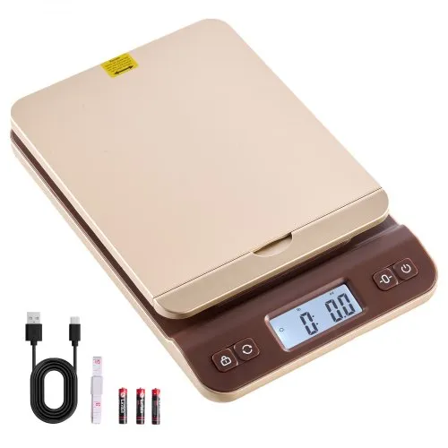 VEVOR Digital Shipping Postal Scale, 2 g High Accuracy, 40 kg Postal Scale with Hold/Tare/Auto-off Function, Flip Holder Design & Easy Calibration, Fit for Home and Office Use, Battery Included