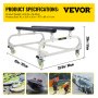 VEVOR Jet Ski Dolly, 1000 LBS Capacity Hand Truck Dolly for Moving Watercraft PWC, Adjustable Width Jet Ski Moving Dolly with Four Casters & Two Brakes, Heavy Duty Dolly for Ski Fishing Boat Sailboat