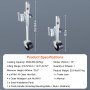 VEVOR Trailer Jack, Boat Trailer Jack 89.7 cm, Bolt-on Trailer Tongue Jack Weight Capacity 907.2 kg, with PP Wheel and Handle for Lifting RV Trailer, Horse Trailer, Utility Trailer, Yacht Trailer