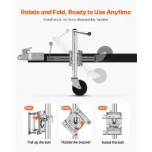 VEVOR Boat Trailer Jack Marine Heavy Duty Swivel Mount Tongue Jack 1000 lbs Load