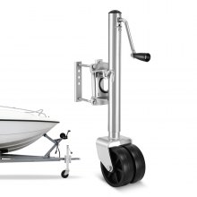 VEVOR Trailer Jack with Wheel, 2000 lbs Load Capacity, Heavy Duty Swivel Boat Trailer Jack with PP Dual Wheel & Ergonomic Handle, 15-27 Inch Lift Range, Fit for RVs, Boats and Utility Trailers