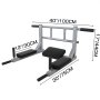 VEVOR Wall Mounted Pull Up Bar 2 in 1 Chin-Up Bar Dip Stand Power Home Gym Tower Set for Home Gym Strength Training Equipment for Home Gym Strength Training