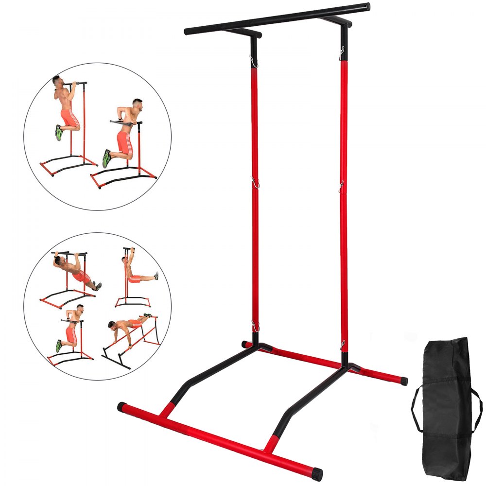 Portable Pull Up Bar & Dip Station Power Tower Fitness Exercise & Storage Bag