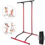 VEVOR 220lbs Pull Up Station,Dip Station Pull Up Bar Free Standing Power Tower Pull Up Tower with Carry Bag Portable Pull Up Rack(Black+Red)
