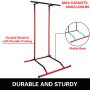 VEVOR 220lbs Pull Up Station,Dip Station Pull Up Bar Free Standing Power Tower Pull Up Tower with Carry Bag Portable Pull Up Rack(Black+Red)