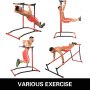 VEVOR 220lbs Pull Up Station,Dip Station Pull Up Bar Free Standing Power Tower Pull Up Tower with Carry Bag Portable Pull Up Rack(Black+Red)