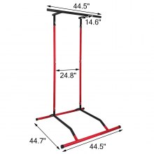 VEVOR 220lbs Pull Up Station,Dip Station Pull Up Bar Free Standing Power Tower Pull Up Tower with Carry Bag Portable Pull Up Rack(Black+Red)