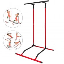 Portable Pull Up Dip Station Power Tower Gym Bar Stretch Workout Multi Function