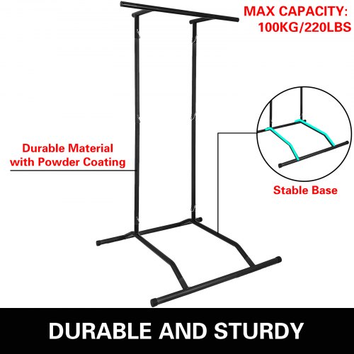 VEVOR 220lbs Pull Up Station,Dip Station Pull Up Bar Free Standing Power Tower Pull Up Tower with Carry Bag Portable Pull Up Rack(Green)