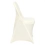 VEVOR Stretch Spandex Folding Chair Covers, Universal Fitted Chair Cover, Removable Washable Protective Slipcovers, for Wedding, Holiday, Banquet, Party, Celebration, Dining (30PCS Ivory White)