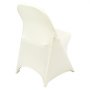 VEVOR Stretch Spandex Folding Chair Covers, Universal Fitted Chair Cover, Removable Washable Protective Slipcovers, for Wedding, Holiday, Banquet, Party, Celebration, Dining (30PCS Ivory White)