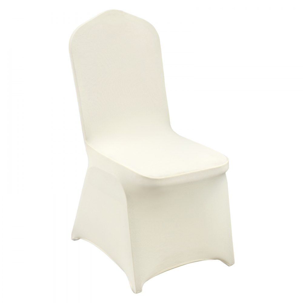 VEVOR Stretch Spandex skládací potahy na židle, univerzální potah na židle, snímatelné pratelné ochranné potahy, na svatbu, dovolenou, banket, večírek, oslavu, stolování (30 KS Ivory White)