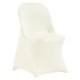 VEVOR 50PCS Ivory White Stretch Spandex Folding Chair Covers, Universal Fitted Chair Cover, Removable Washable Protective Slipcovers, for Wedding, Holiday, Banquet, Party, Celebration, Dining