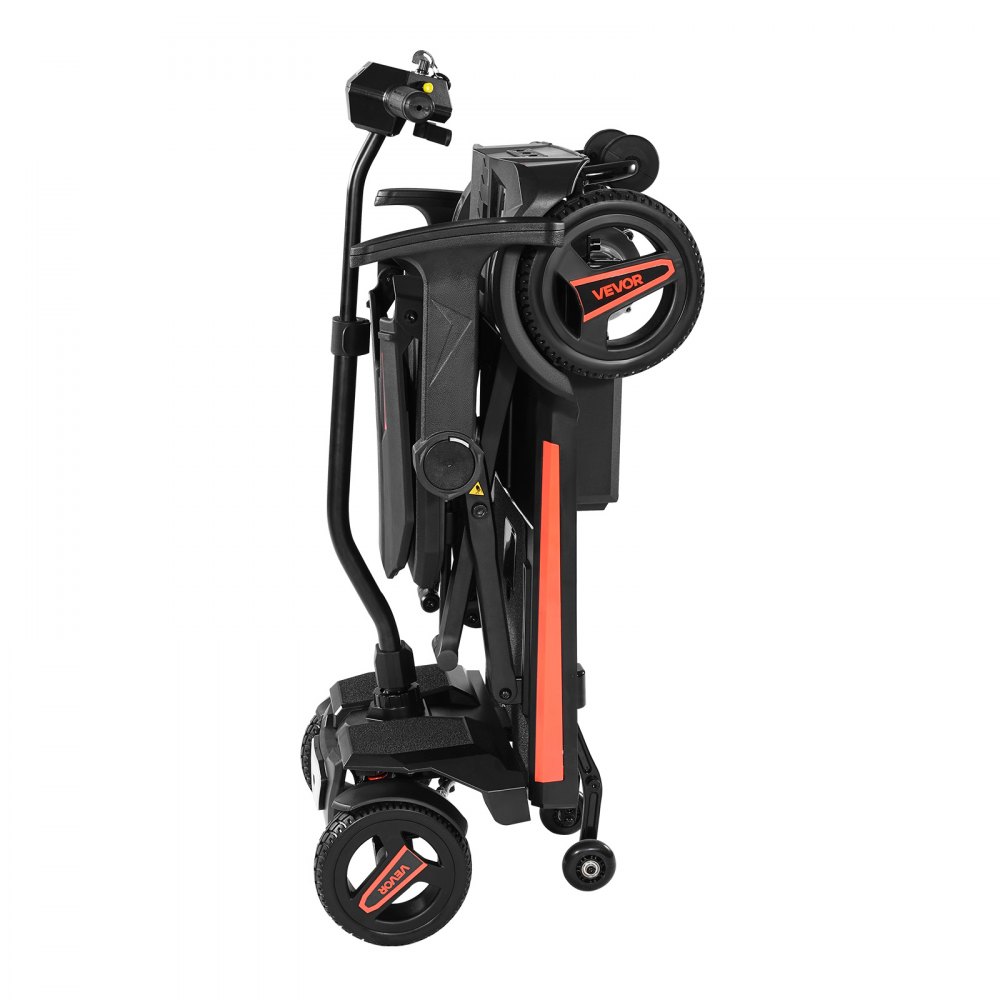 VEVOR 4-Wheel Electric Mobility Scooter for Adults & Seniors, Integrated Foldable Mobility Scooter with 15KM Long Range, All Terrain Travel Wheelchair with 9° Climbing Capacity & 120kg Max Loading