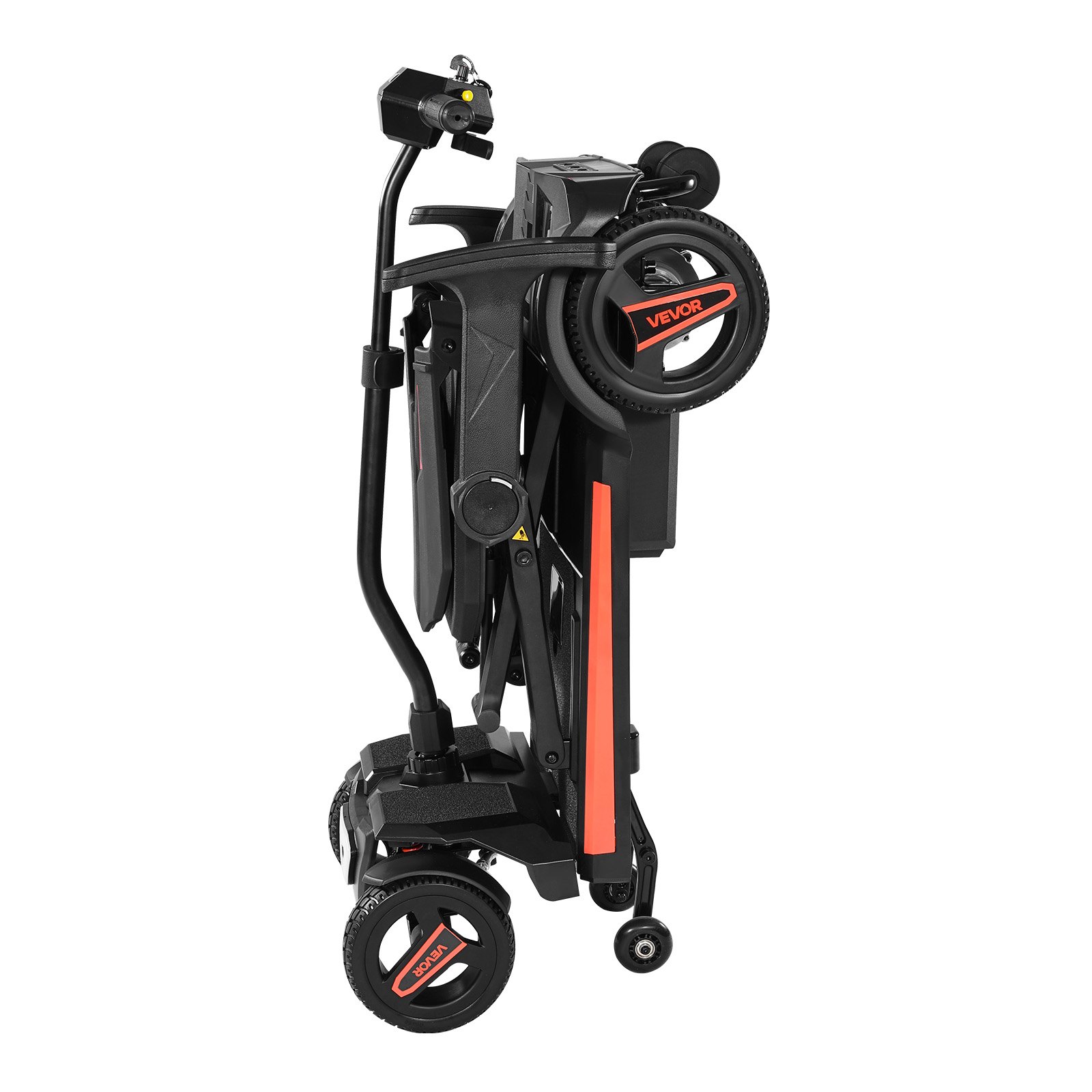 VEVOR 4-Wheel Electric Mobility Scooter for Adults & Seniors, Integrated Foldable Mobility Scooter with 15KM Long Range, All Terrain Travel Wheelchair with 9° Climbing Capacity & 120kg Max Loading