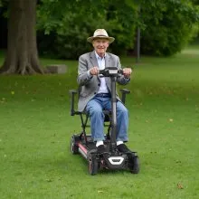 VEVOR 4-Wheel Electric Mobility Scooter Integrated Foldable Mobility Wheelchair