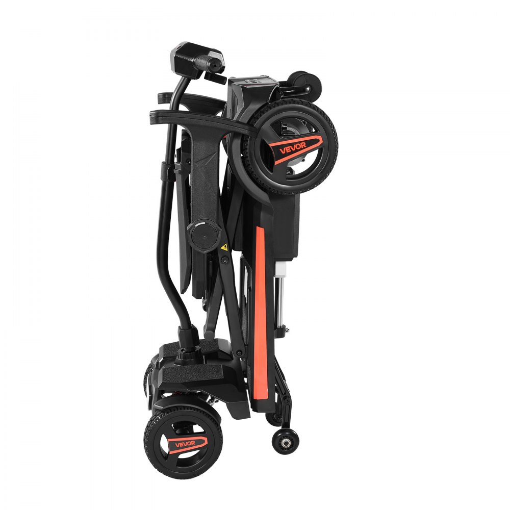 VEVOR 4-Wheel Electric Mobility Scooter for Adults & Seniors, Integrated Automatic Folding Mobility Scooter with Remote Control, NFC Keys & Long Range, 120kg Loading Travel Wheelchair