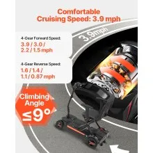 VEVOR 4-Wheel Electric Mobility Scooter Auto Folding Scooter with Remote Control