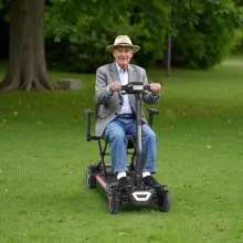 VEVOR 4-Wheel Electric Mobility Scooter Auto Folding Scooter with Remote Control
