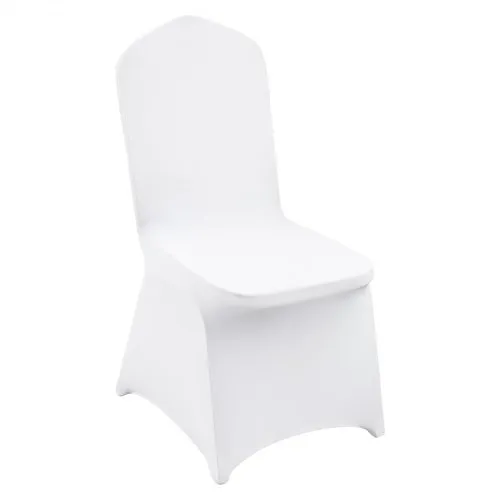 VEVOR Stretch Spandex Folding Chair Covers, Universal Fitted Chair Cover, Removable Washable Protective Slipcovers, for Wedding, Holiday, Banquet, Party, Celebration, Dining (200PCS White)
