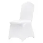 white VEVOR stretch spandex chair cover on a standard chair set against a white background.