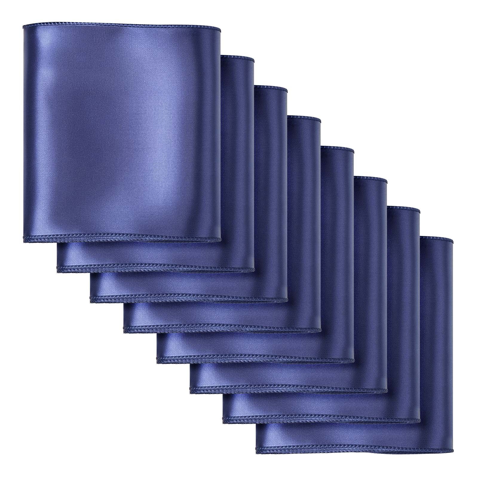 VEVOR Satin Chair Sashes Bows, 50PCS Chair Ribbon Ties Back Sash, 7 x 108 inch, Navy Blue Wedding Reception Decoration, for Wedding Ceremony Baby Shower Party Events Banquet Chair Cover Decoration