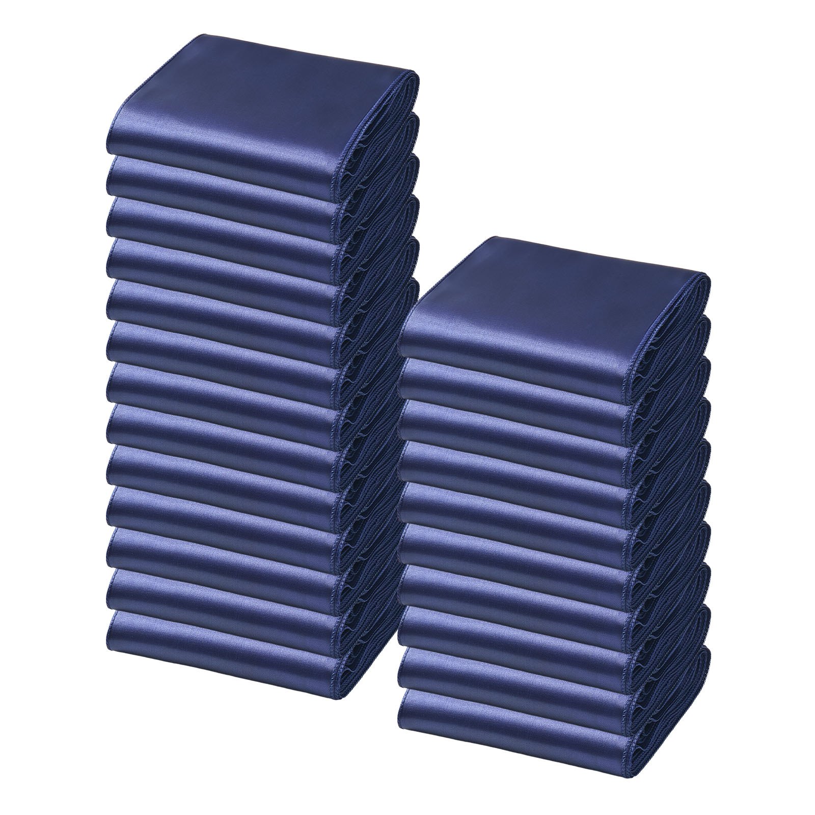 VEVOR Satin Chair Sashes Bows, 50PCS Chair Ribbon Ties Back Sash, 7 x 108 inch, Navy Blue Wedding Reception Decoration, for Wedding Ceremony Baby Shower Party Events Banquet Chair Cover Decoration