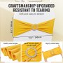 VEVOR Stretch Spandex Chair Sashes, Chair Slipcover and Stretch Chair Sash with Round Buckle, Elastic Chair Bands, Fitting Wedding, Holiday, Banquet, Party Chair Decoration (100 PCS Golden Yellow)