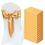 VEVOR Stretch Spandex Chair Sashes Bows, Chair Slipcover and Stretch Chair Sash, Elastic Chair Bands, Fitting Wedding, Holiday, Banquet, Party, Celebration Chair Decoration (50 PCS Gold)