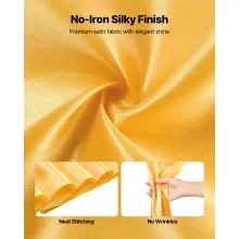 VEVOR Stretch Spandex Chair Sashes Bows, Chair Slipcover and Stretch Chair Sash, Elastic Chair Bands, Fitting Wedding, Holiday, Banquet, Party, Celebration Chair Decoration (50 PCS Gold)