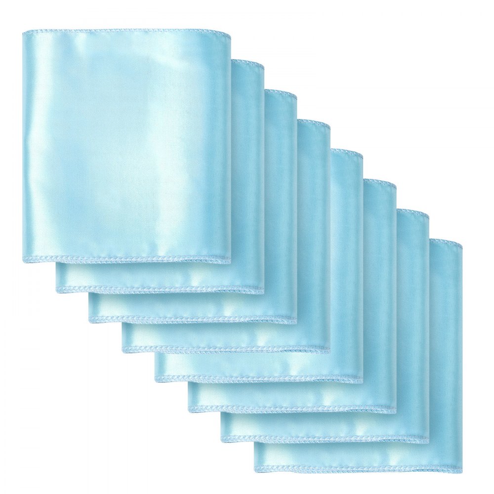 VEVOR Satin Chair Sashes Bows, 100PCS Chair Ribbon Ties Back Sash, 7 x 108 inch, Light Blue Wedding Reception Decoration, for Wedding Ceremony Baby Shower Party Events Banquet Chair Cover Decoration