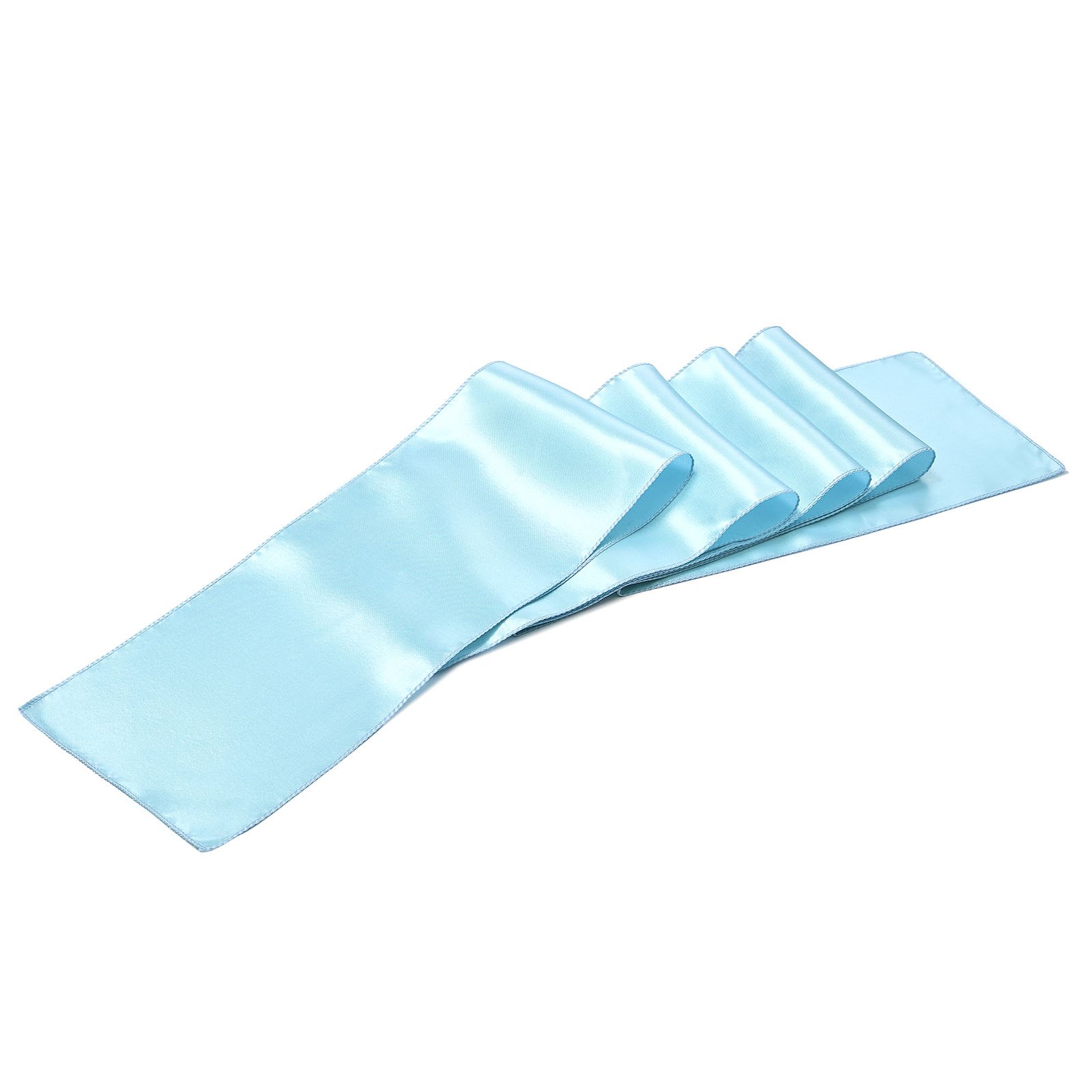 VEVOR Satin Chair Sashes Bows, 100PCS Chair Ribbon Ties Back Sash, 7 x 108 inch, Light Blue Wedding Reception Decoration, for Wedding Ceremony Baby Shower Party Events Banquet Chair Cover Decoration