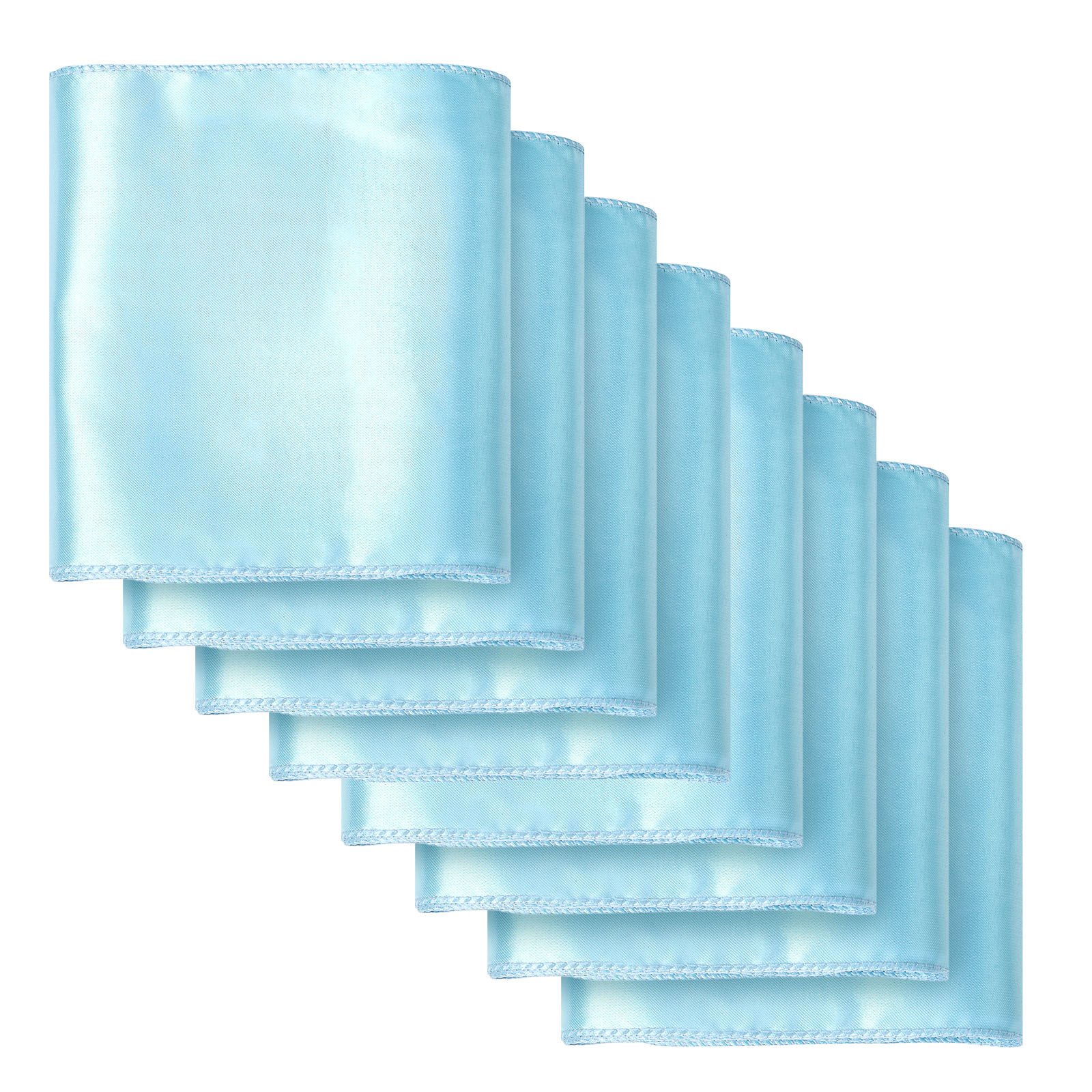 VEVOR Satin Chair Sashes Bows, 100PCS Chair Ribbon Ties Back Sash, 7 x 108 inch, Light Blue Wedding Reception Decoration, for Wedding Ceremony Baby Shower Party Events Banquet Chair Cover Decoration