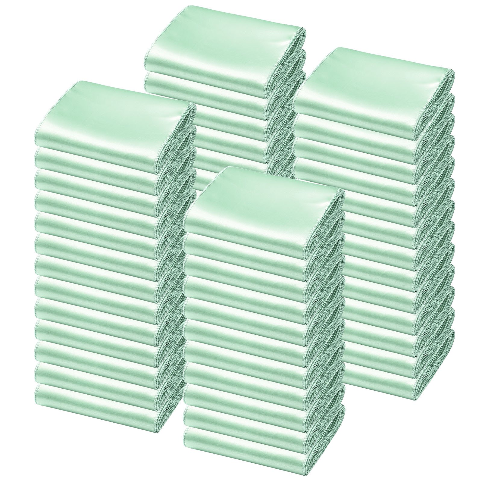 VEVOR Satin Chair Sashes Bows, 100PCS Chair Ribbon Ties Back Sash, 7 x 108 inch, Light Green Wedding Reception Decoration, for Wedding Ceremony Baby Shower Party Events Banquet Chair Cover Decoration