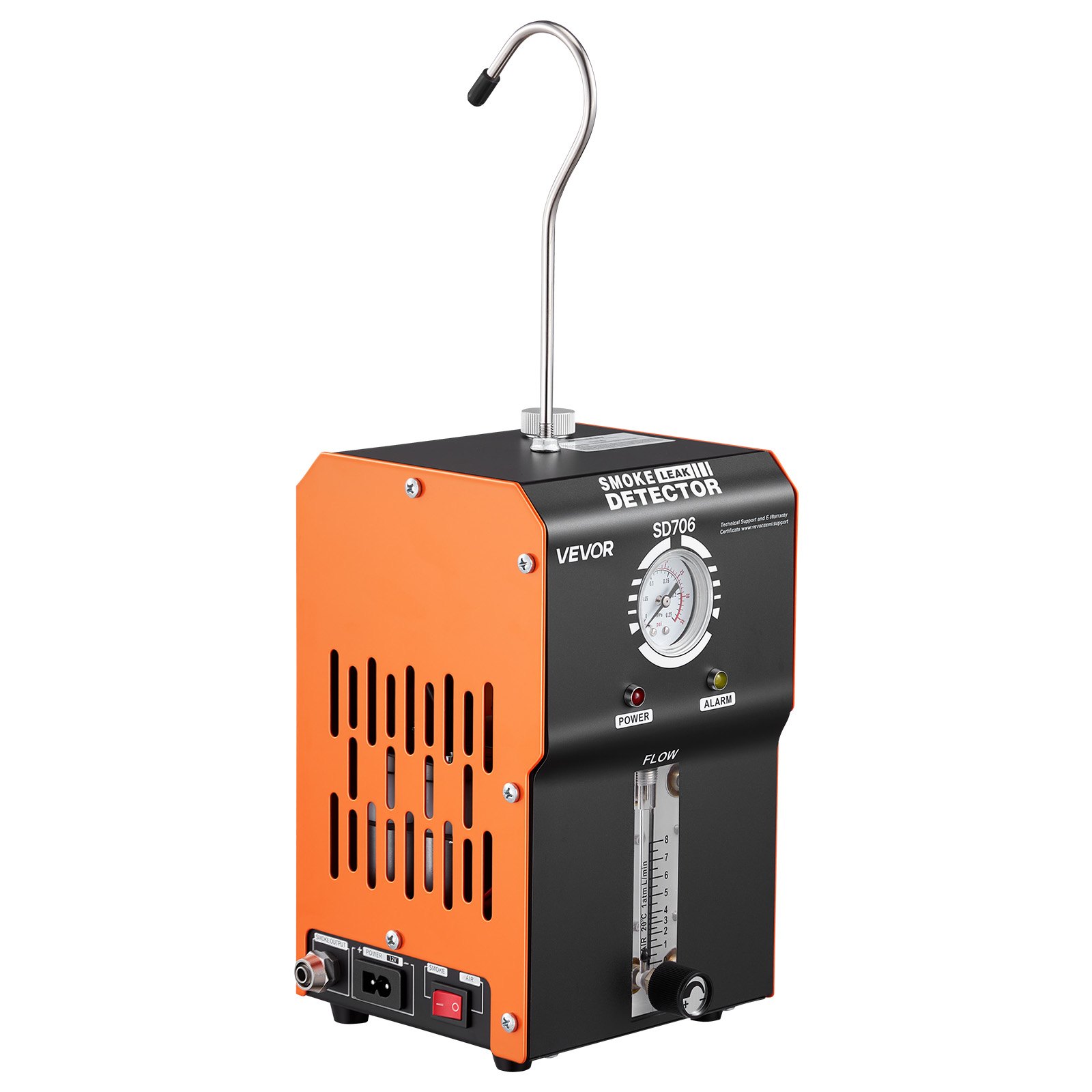 VEVOR Automotive Smoke Machine Leak Detector, DC 12V EVAP Vacuum Diagnostic Tester with Built-in Air Pump, Pressure Gauge & Flow Meter, 2-Mode Fuel Detector for Cars, Motorcycles, Trucks, Boats, ATVs