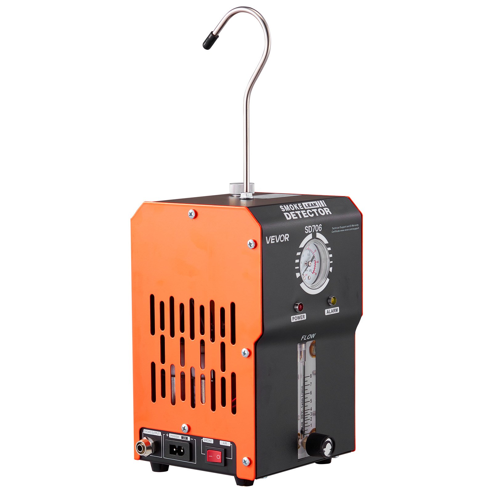 VEVOR Automotive Smoke Machine Leak Detector, DC 12V EVAP Vacuum Diagnostic Tester with Built-in Air Pump, Pressure Gauge & Flow Meter, 2-Mode Fuel Detector for Cars, Motorcycles, Trucks, Boats, ATVs