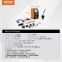 VEVOR Automotive Smoke Machine Leak Detector, EVAP Vacuum Fuel Leak Tester with Built-in Air Pump, Pressure Gauge & Flow Meter, 2-Mode Vacuum Pipe Fuel Diagnostic Detector for 12V Cars Trucks Boats