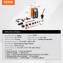 VEVOR Automotive Smoke Machine Leak Detector, EVAP Smoke Machine Leak Tester with Built-in Air Pump, Pressure Gauge, Oil Level & Flow Meter, 2-Mode Vacuum Diagnostic Detector for EVAP Fuel Pipe System